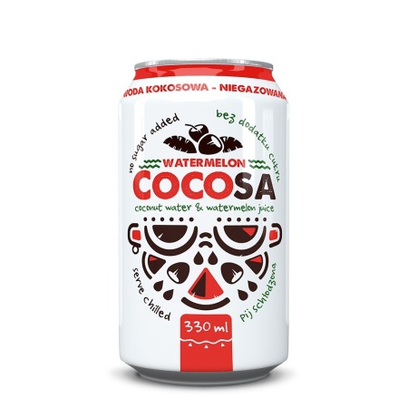 Cocosa Pepene rosu - apa de cocos naturala cu pepene rosu 330ml