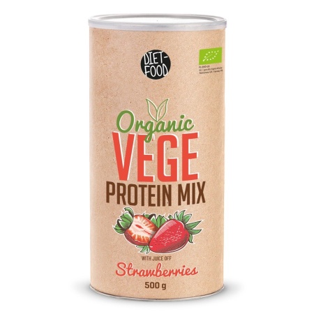 Bio Mix proteine vegane cu capsuni 500g