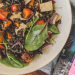 Salată de linte verde cu dovleac copt