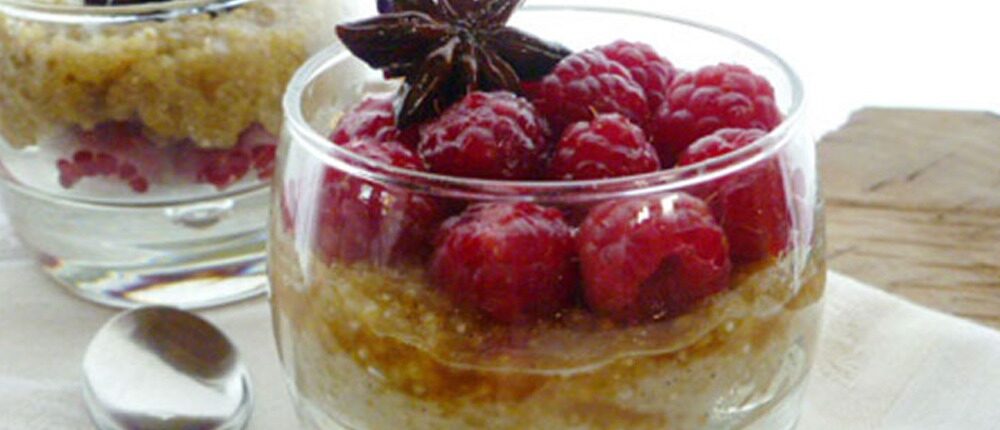 Desert cu quinoa și zmeură