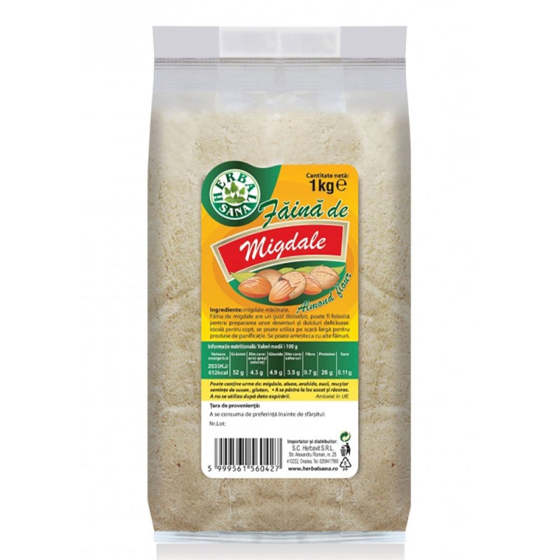 Faina de migdale decojite 1Kg - produs natural