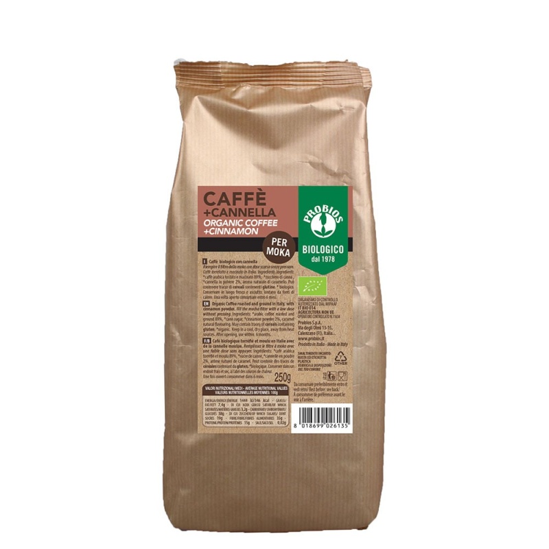 Cafea bio cu scorțișoară 250g