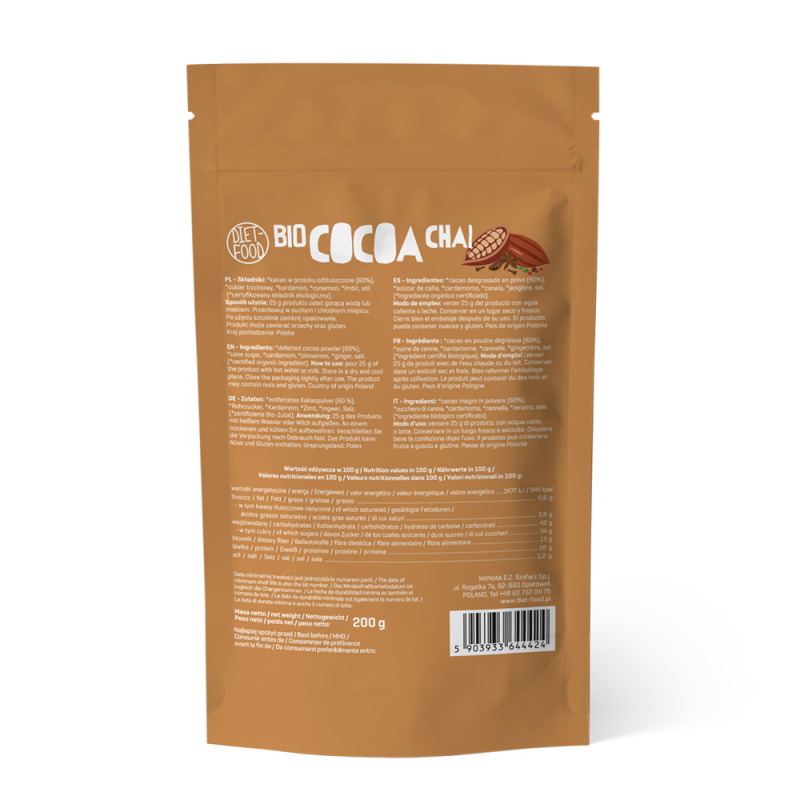 Ciocolata cada bio, vegana cu aroma de condimente orientale