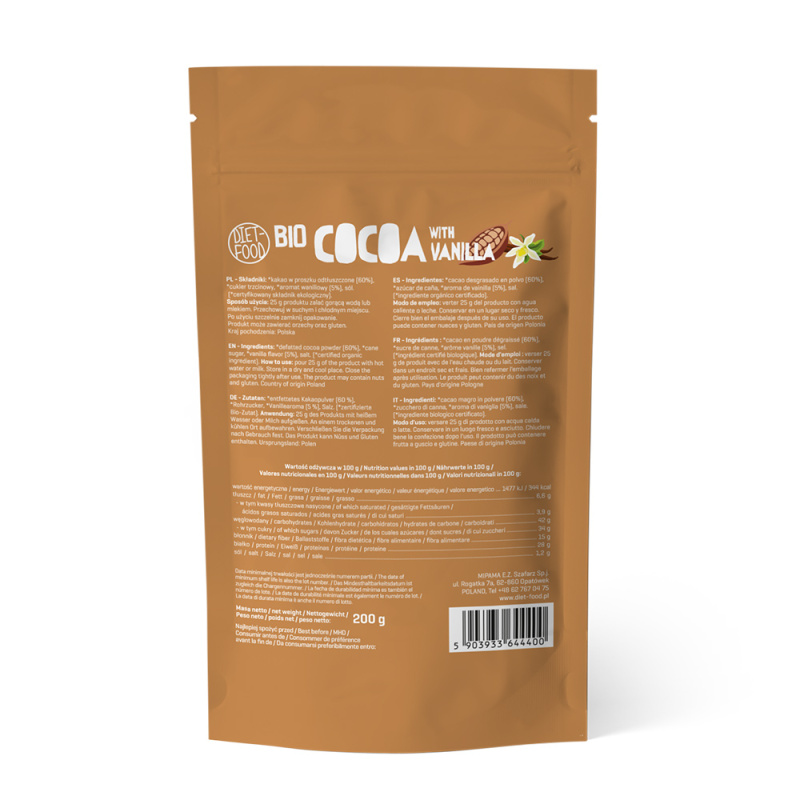 Ciocolata calda cu aroma de vanilie 200g
