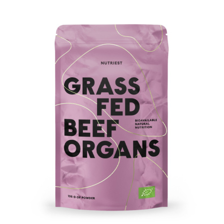 Nutriest GRASS FED BEEF ORGANS – pulbere bio 135g