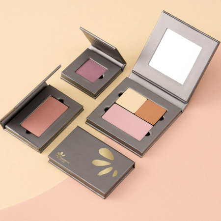 Fard de pleoape bio si blush in paleta reincarcabila