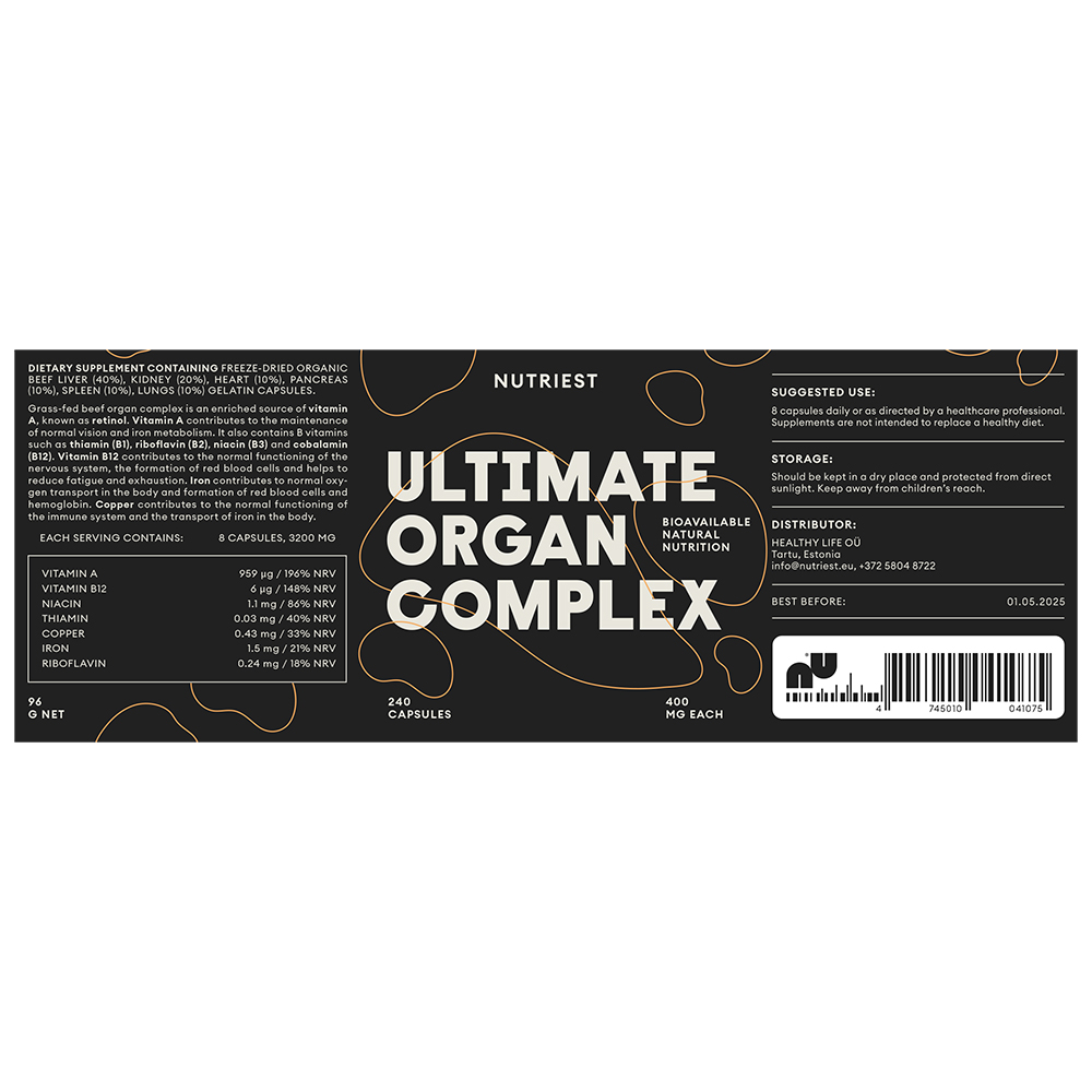 Organe de vita Grass Fed liofilizate 240cps – supliment pentru imunitate 4 Organe de vita Grass Fed liofilizate 240cps – supliment pentru imunitate - imagine 4