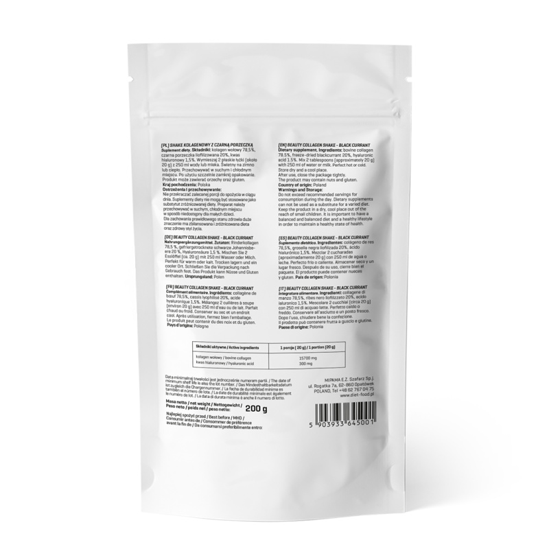 Beauty Colagen Shake cu coacaze negre 200g