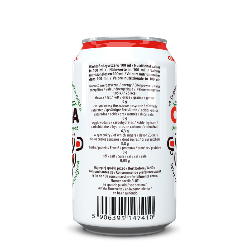 Cocosa Pepene rosu - apa de cocos naturala cu pepene rosu 330 ml